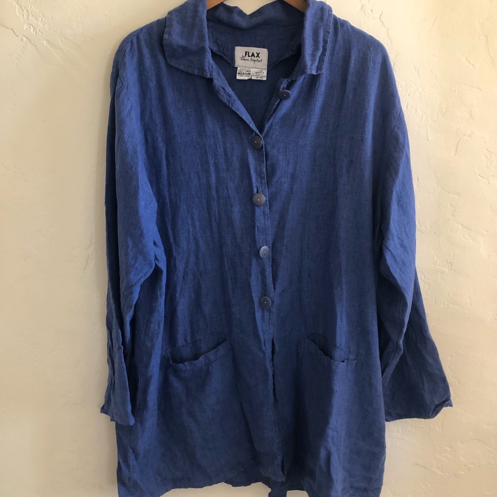 Flax tunic coat 100% linen